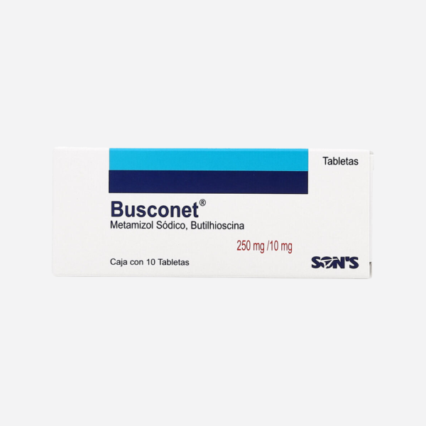 Busconet metamizol sódico, butilhioscina 250 / 10 mg