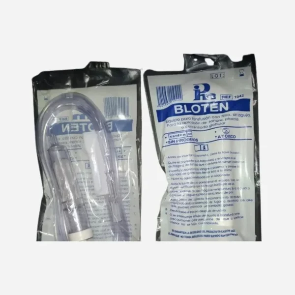 Equipo de transfusión con filtro sin aguja