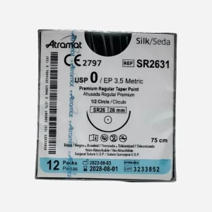 Sutura Seda libre 0 con aguja
