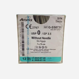 Sutura Seda libre 0 sin aguja