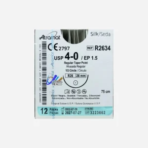 Sutura Seda libre 4 sin aguja