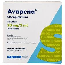 cloropramina/avapena 20mg/2ml